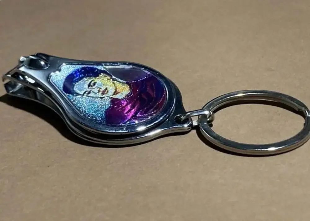 Frida Kahlo Portrait Nail Clipper Bottle Opener Keychain
